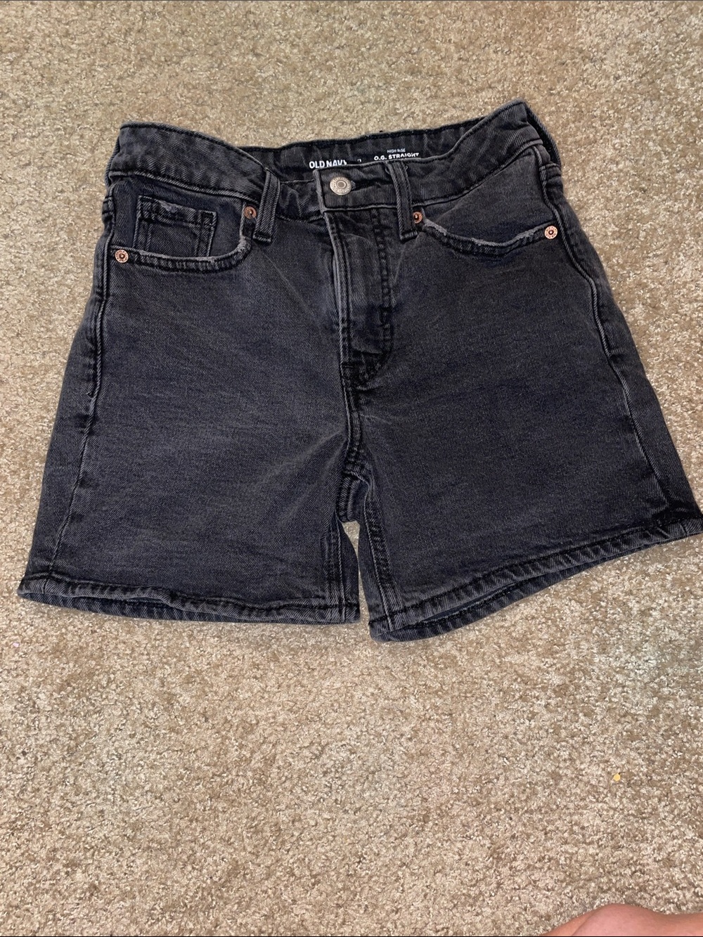 Old Navy Black High-Rise Denim Shorts
